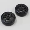 Kyosho Drift Preglued Tyres 24mm 1:10 On Black Rims (2)