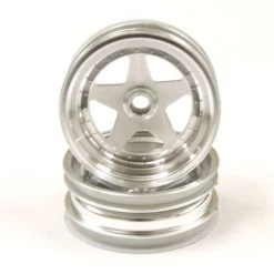 Kyosho FRONT WHEEL (2) SCORPION 2014 - SATIN CHROME 2.2 Inch